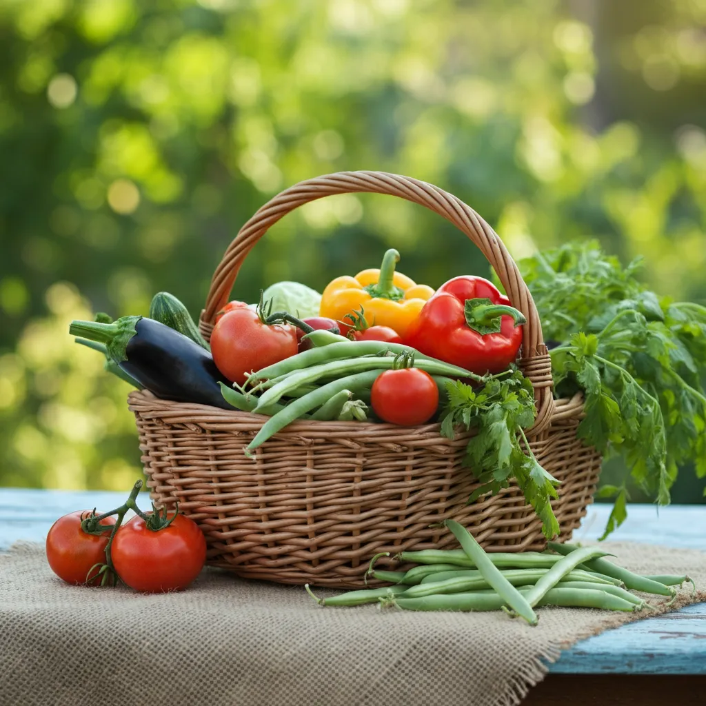 A vegetable basket full of Winter Vegetables