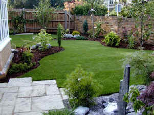 Curved borders make the garden more interesting and can provide a feeling of space and size