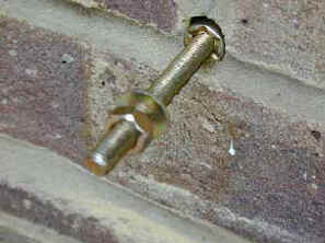 M12 rawlbolt for fixing the deck ledger to wall of house