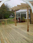 Kent Timber Decking project, includes timber decks, trellis and pergola
