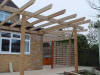 Large Pergola joined on to house