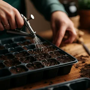 gently water the tomato seeds
